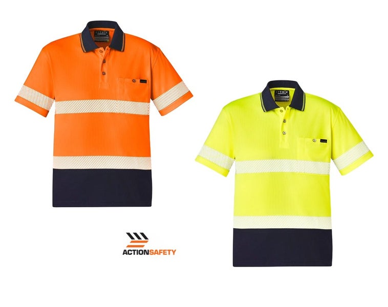 Syzmik Unisex Hi Vis Segmented SS Polo - Hoop Taped - 2 Colours - 2XS to 7XL Carousel 1