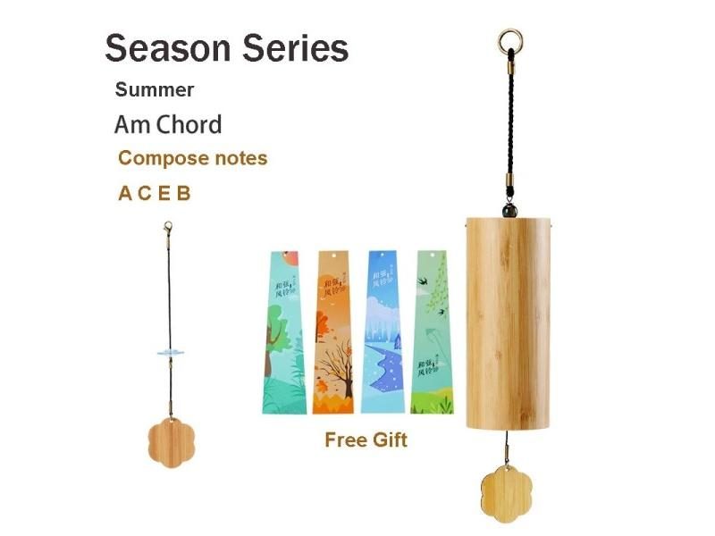 Hluru Windbell Bamboo Wind Chime 8 Tone Rods Windchimes Zen Meditation Craft Carousel 1