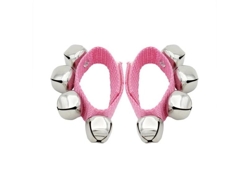 Jingle Bells Bracelet Wrist Tambourine Fastener Tape Percussion Musical Toy Carousel 1