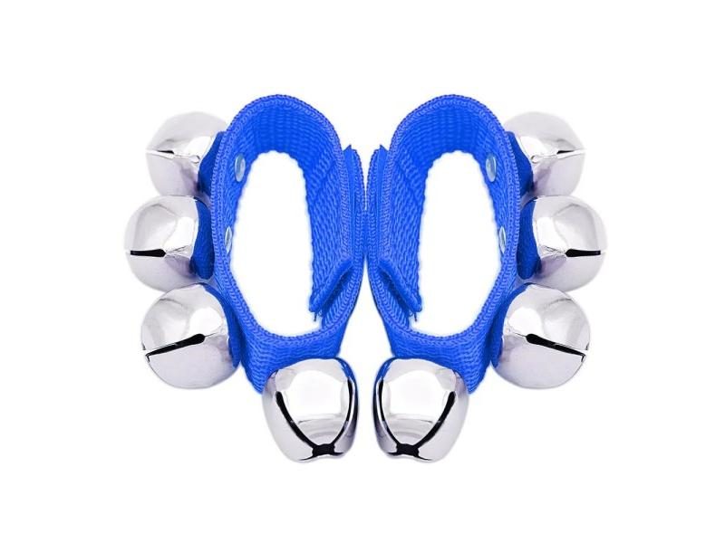 Jingle Bells Bracelet Wrist Tambourine Fastener Tape Percussion Musical Toy Carousel 1