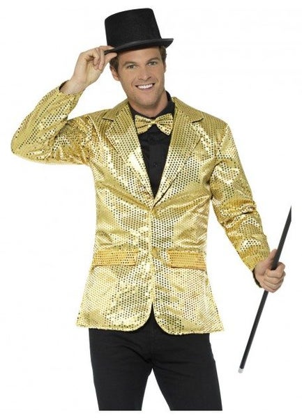 Gold Jacket Sequin Costume Cabaret 20s Jazz Gatsby Magician Top Jacket Carousel 1