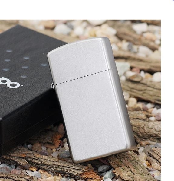Zippo Slim Satin Chrome Lighter - 1605 Carousel 1