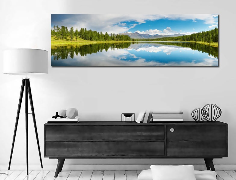 ON SALE FREE SHIPPING - 1200MM LONG Canvas Art Print - Mountain Lake Carousel 1