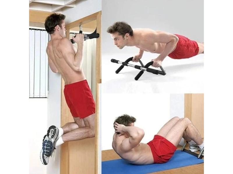 Adjustable Indoor Fitness Door Frame Pull Up Bar Wall Chin Up Bar Home Fitness Carousel 1