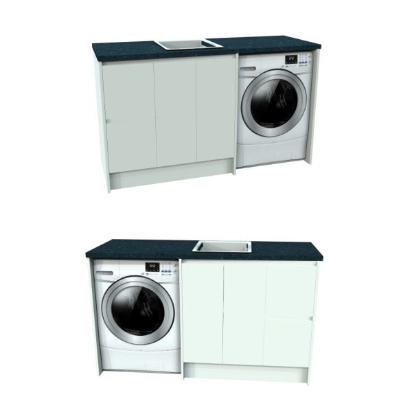 Laundry Cabinet with Benchtop 1500mm Carousel 1