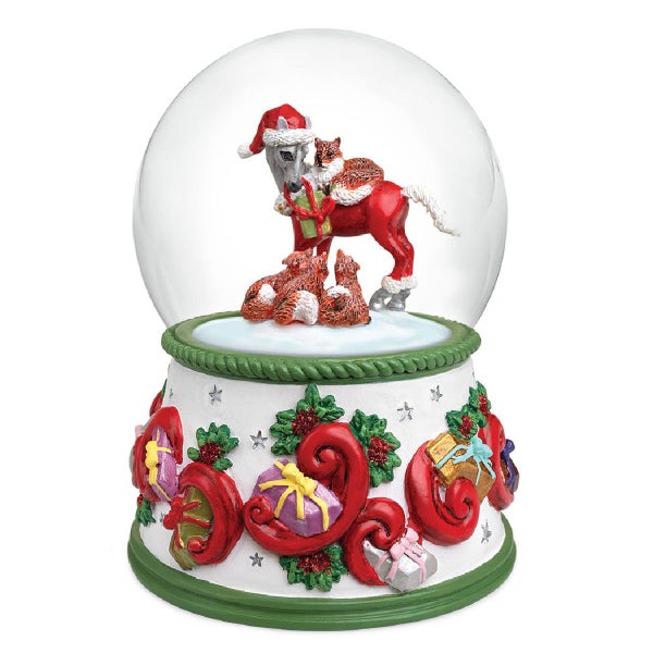 Breyer Foal and Foxy Friends Musical Snow Globe Carousel 1