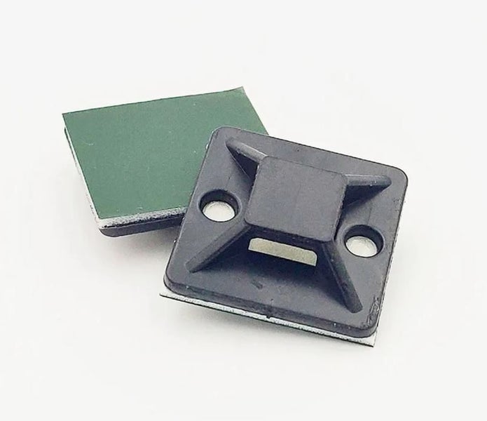 30x Large Cable Tie Mounts (30x30mm) - Self Adhesive Black Carousel 1