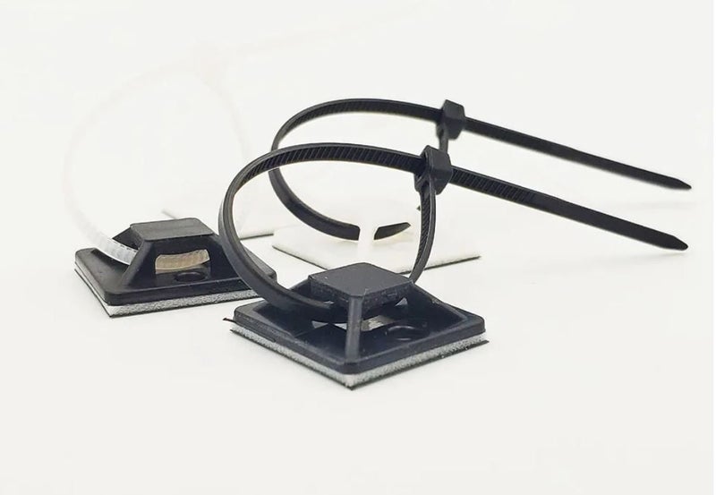 30x Large Cable Tie Mounts (30x30mm) - Self Adhesive Black Carousel 2