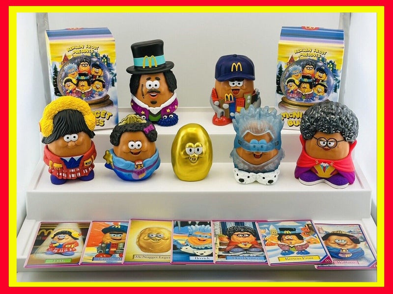 McDonalds - Kerwin Frost Nugget Buddies -COMPLETE Set of 7! Includes Gold Nugget Carousel 1