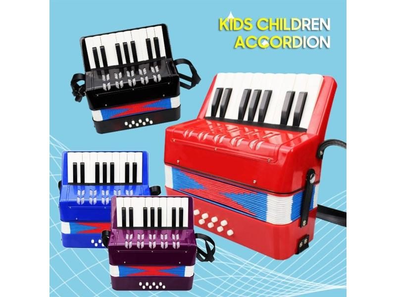 Kids Accordion Toys 7-Key/10-Key /17-Key Mini Small Accordion Supports Bass Carousel 2