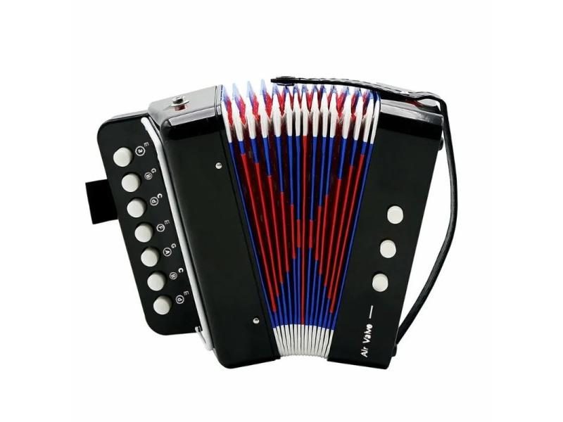 Children's Accordion 8 Key 4Air Valves Kids ABS Toy Color Optional Carousel 1