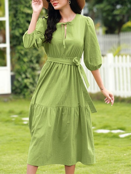 2023 Summer Dress Women's Casual Loose Dress Lantern Sleeve Carousel 2
