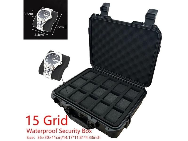 15 Slot Plastic Watch Case Portable Waterproof Watch Case Is Used To Store Carousel 1