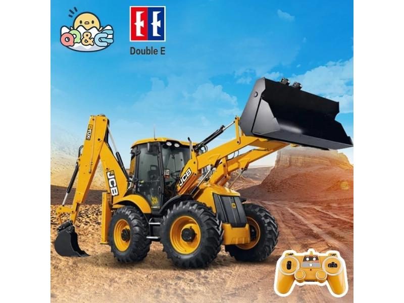 DOUBLE E E589 RC Backhoe Loader 1:20 Excavator Remote Control Car Engineering Carousel 1
