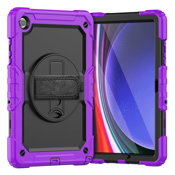 Samsung Galaxy Tab A11+ 11 inch 2025 Hand Strap Stand Case-Purple&Black Carousel 1