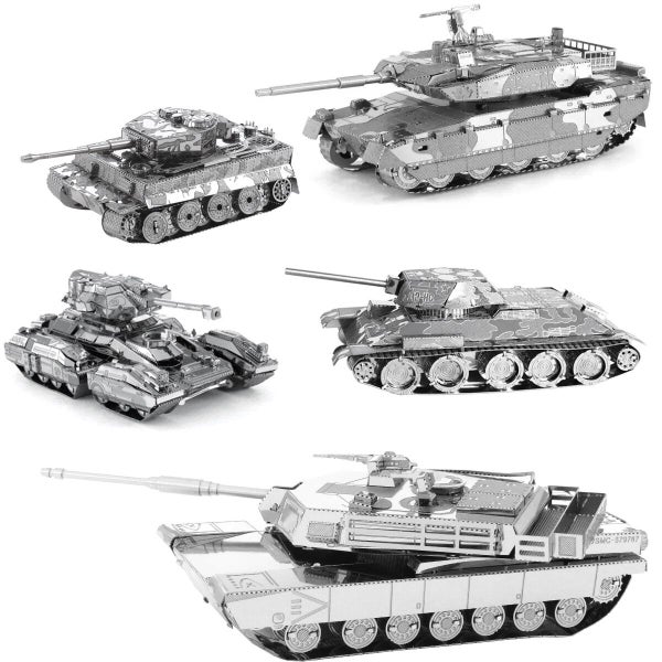Tank 3D DIY Metal Jigsaw Puzzle Creative Children Educational Carousel 2