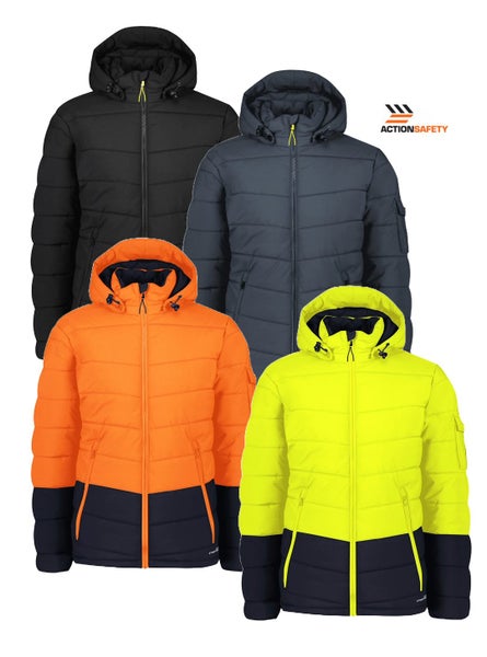 Syzmik Unisex Streetworx Hooded Puffer Jacket - 4 Colour Options - 2XS to 7XL Carousel 1