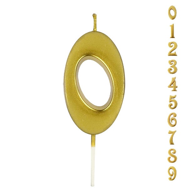 Brand New Cake Topper Cake Decorating Cupcakecandle Gold #0 *Sale NOW* Carousel 2