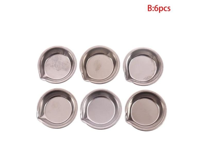 6pcs/set Metal Color Paint Tray Mixing Color Tinting Dish For Gundam Model Carousel 1