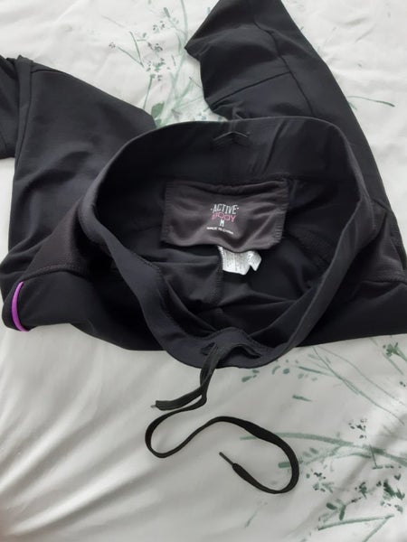 Black & Purple Knee Length Running Tights - Medium Carousel 5