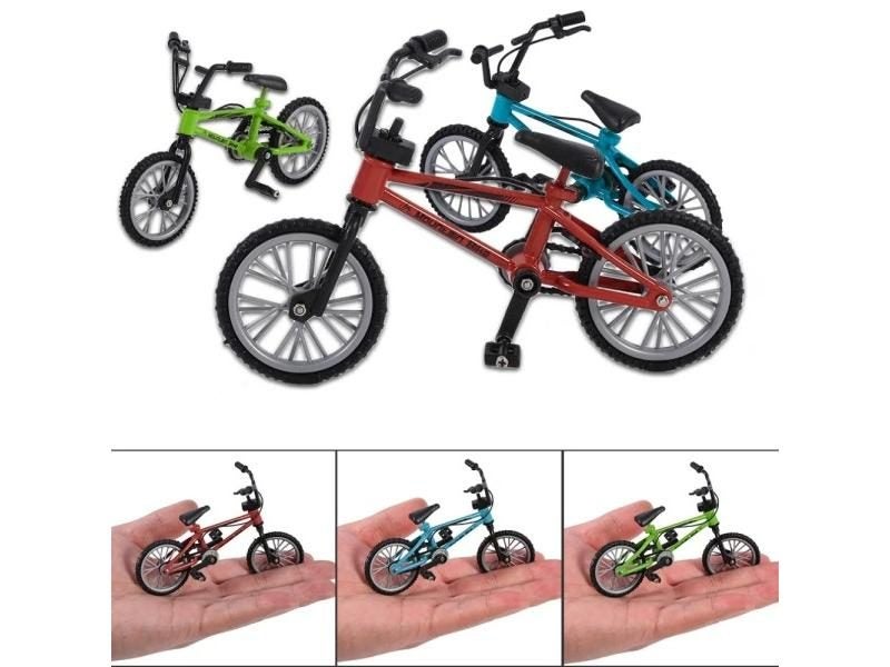 18:1 Retro Alloy Mini Finger BMX Bicycle Assembly Bike Model Toys Gadgets Gift Carousel 1