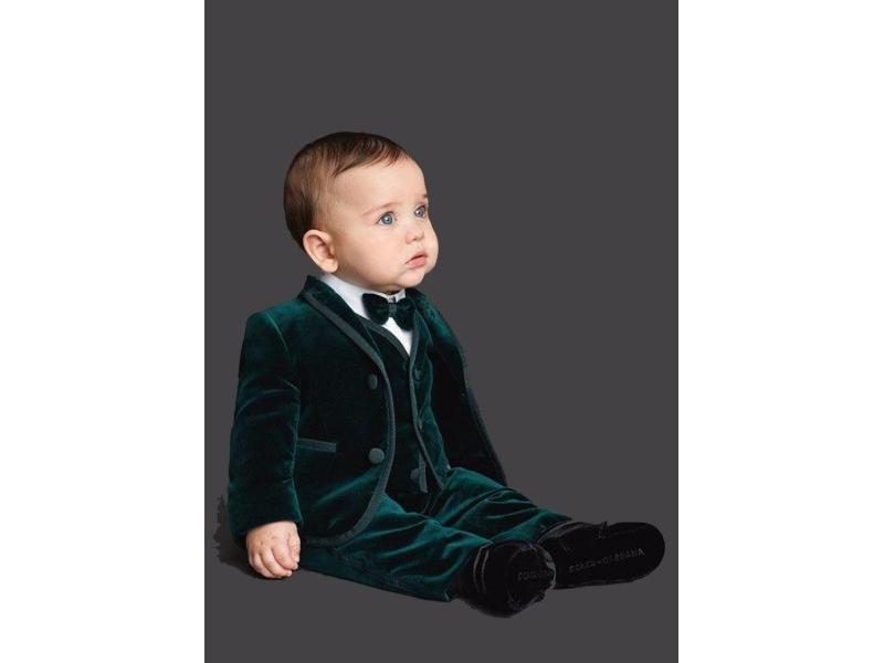 Green Velour Baby Suit Boy Blazers For Prom Wedding Autumn Winter Carousel 2