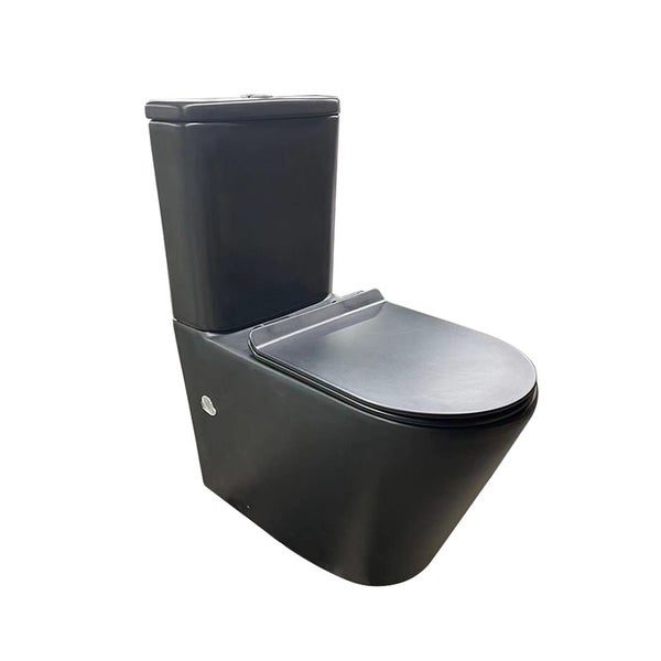 HALF PRICE SALE-Toilet Suite Vortex Flush BTW LEN088B Black S/P Pan Carousel 1