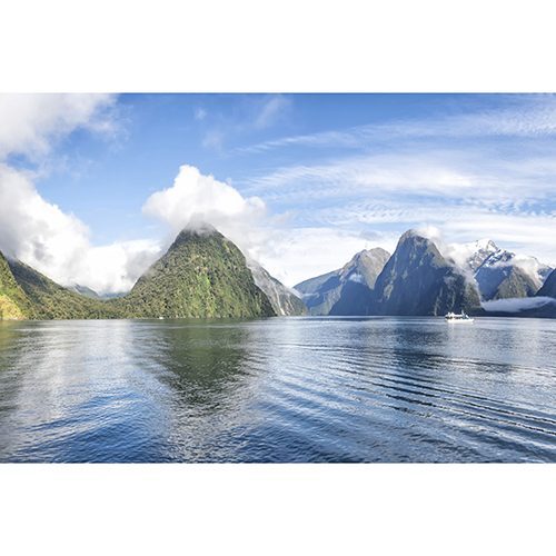 Rokit Wall Art. Milford Sound , clear blue sky. A2 Canvas Print Carousel 2
