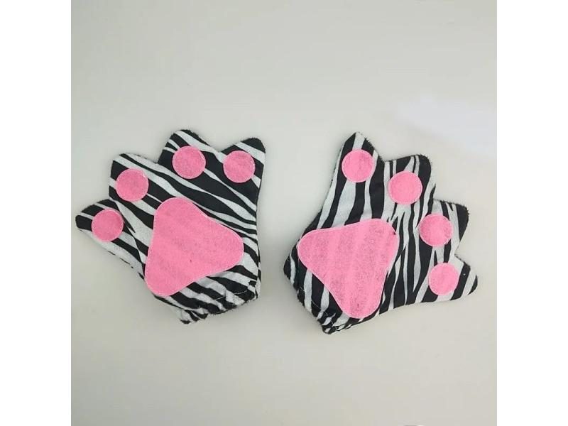 Adults Kids Plush Cartoon Animal Zebra Ear Headband Hairband Tail Bow Birthday Carousel 1