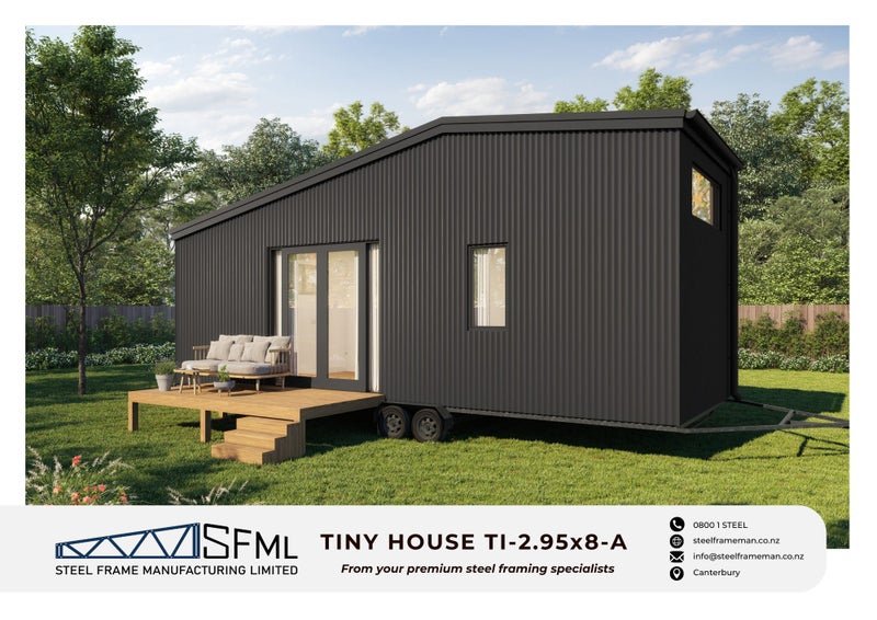 Tiny House Steel Frame Kitset - 2.95m x 8.0m *FREE DELIVERY!* Carousel 1