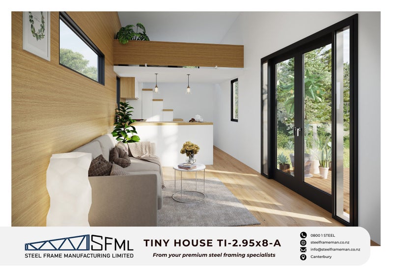 Tiny House Steel Frame Kitset - 2.95m x 8.0m *FREE DELIVERY!* Carousel 2