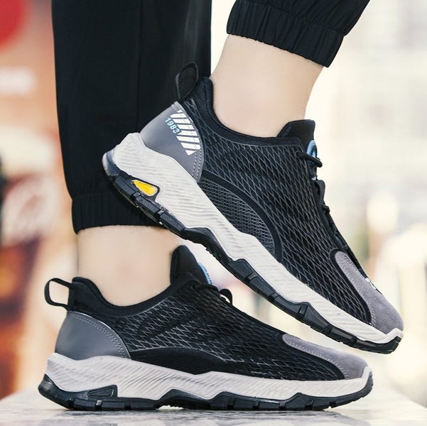 Mens Slip On Walking Shoes Lightweight Breathable Non Slip Running 8-13 Carousel 1