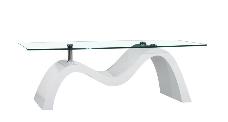 SALE!!!! SALE!!! Glass Coffee Table (Black & White Color) Carousel 2