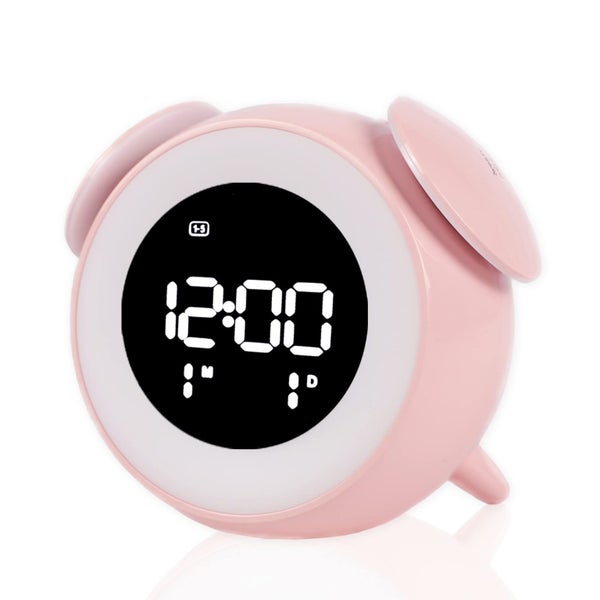 Alarm Clock with Touch Color-Changing Night Light Digital Alarm Clock White Carousel 1