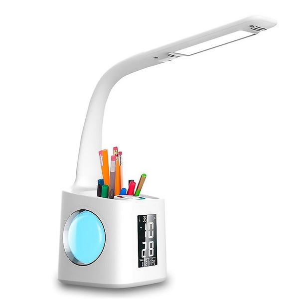 Desk Lamp Desktop Night Light Dimmable LED Table Lamp Calendar Clock Carousel 1