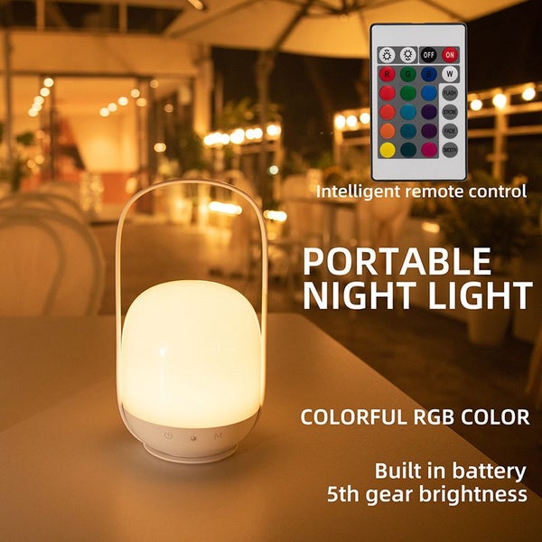 Portable Camping Lamp Mini Remote Control Atmosphere Lamp Bedroom Night Light Carousel 2