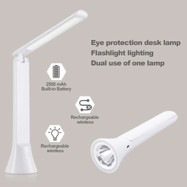 Desk Lamp Foldable Portable Desk Lamp for Home Cordless LED Desk Lamp White Carousel 2