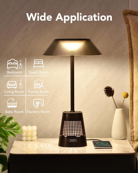 Bedside Table Lamp with USB Port Touch Night Light Dimmable Desk Lamp for Home Carousel 7