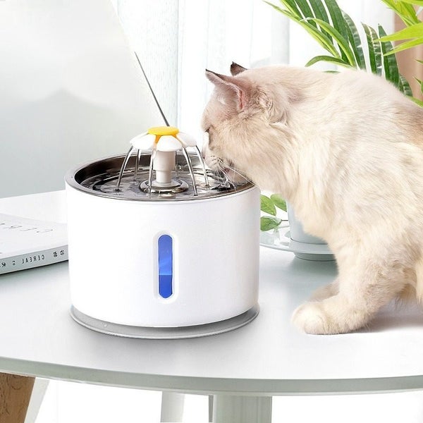 Pet Automatic Water Dispenser Cat Water Feeder Pet Drinking Bowl Plastic Blue Carousel 2
