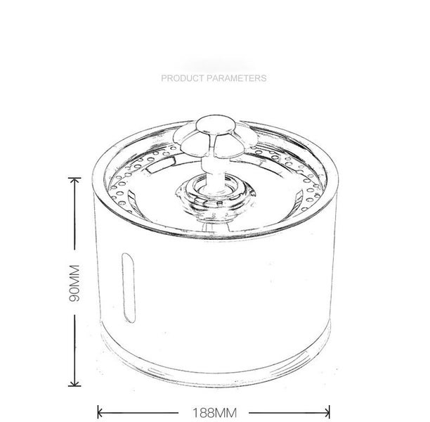 Pet Automatic Water Dispenser Cat Water Feeder Pet Drinking Bowl Plastic Blue Carousel 6
