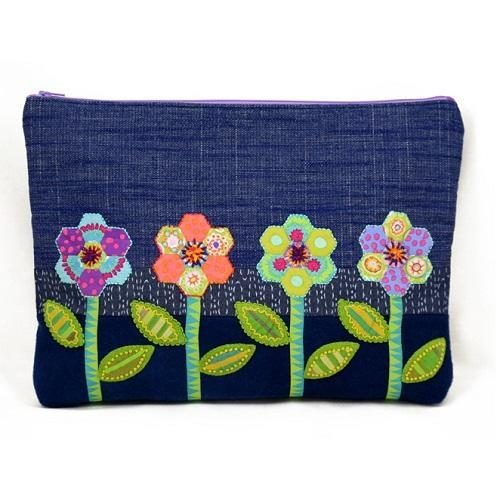 Sue Spargo Zinnia Zip Bag Pattern Carousel 1