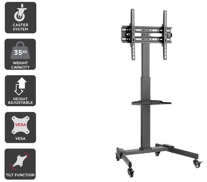 Kogan Portable TV Mount Stand Cart for 32" to 55" TVs Carousel 1