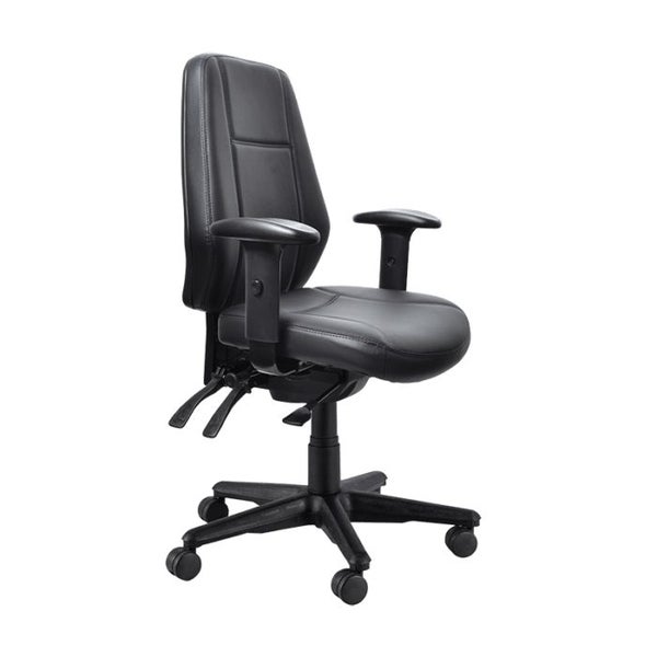 Buro Aura Ergo+ High Back Ergonomic Office Chair with Armrest, Nylon Base, Bl... Carousel 1