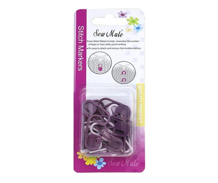 Sew Mate Stitch Markers Small & Large - 24pcs Carousel 1
