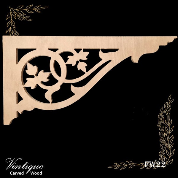 Carved wooden Lace Fretwork Corner -Irishtown (FW22) 695mm x 353mm Carousel 1