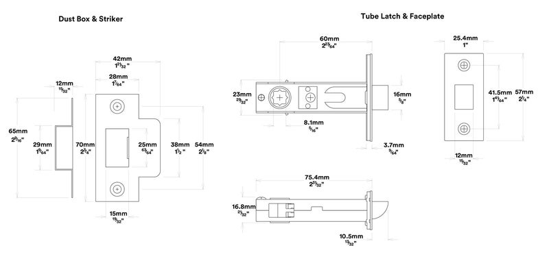 Iver Stirling Door Lever Handle on Round Rose Passage Kit - Available in Various Carousel 4