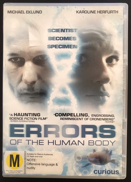 Errors of The Human Body dvd. 2012 SciFi Thriller. SciFi dvd. Thriller dvd. Carousel 1