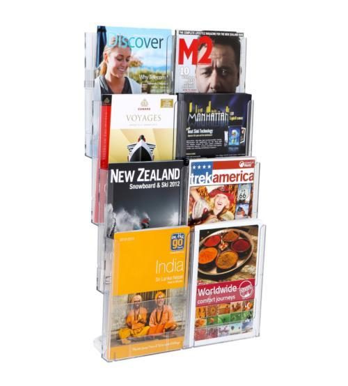 A4 Wall Mount Brochure Holder 8 x A4 Carousel 1