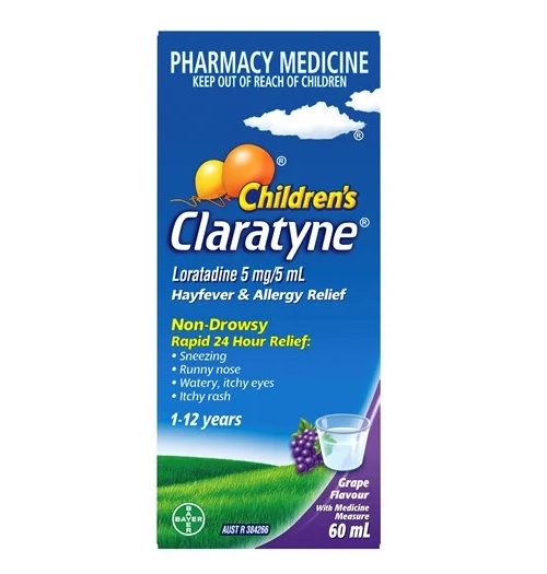 Claratyne Children's Oral Liquid 60ml Grape Flavour Carousel 1