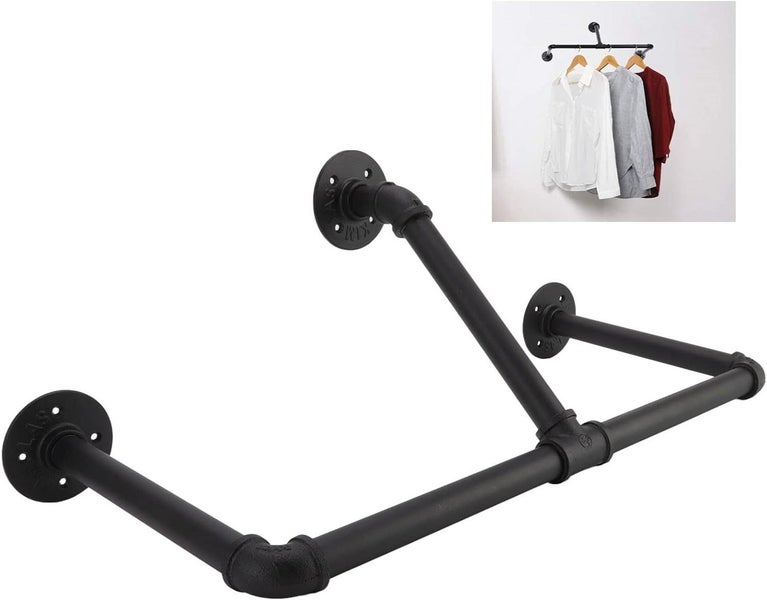Wall Mounted Industrial Pipe Garment Rack-60CM New Carousel 1